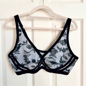 Floral velvet Eby bralette